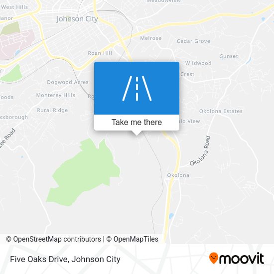 Mapa de Five Oaks Drive
