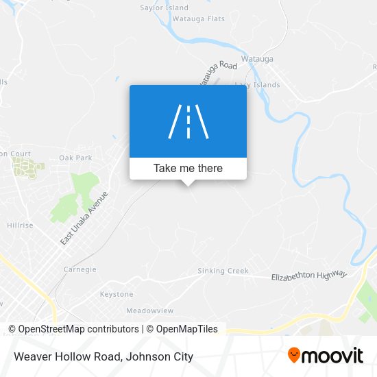 Weaver Hollow Road map