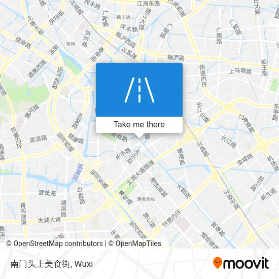 南门头上美食街 map