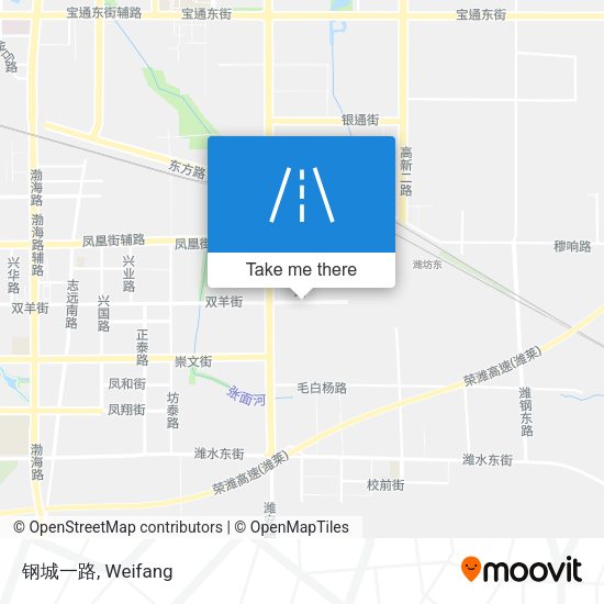 钢城一路 map