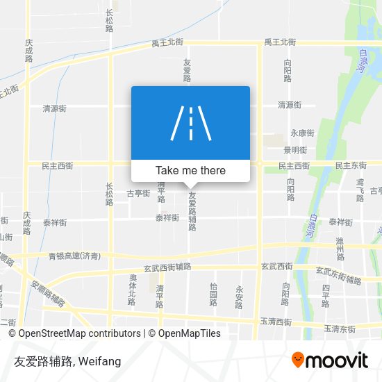 友爱路辅路 map