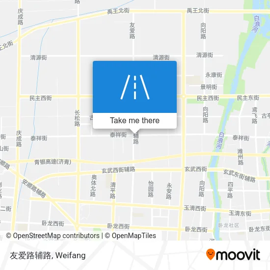 友爱路辅路 map