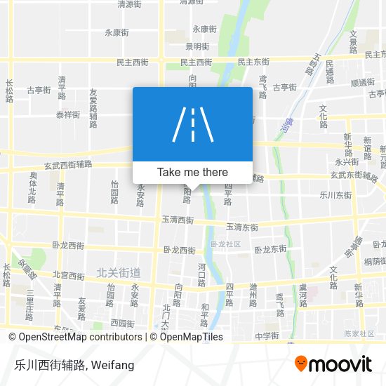 乐川西街辅路 map