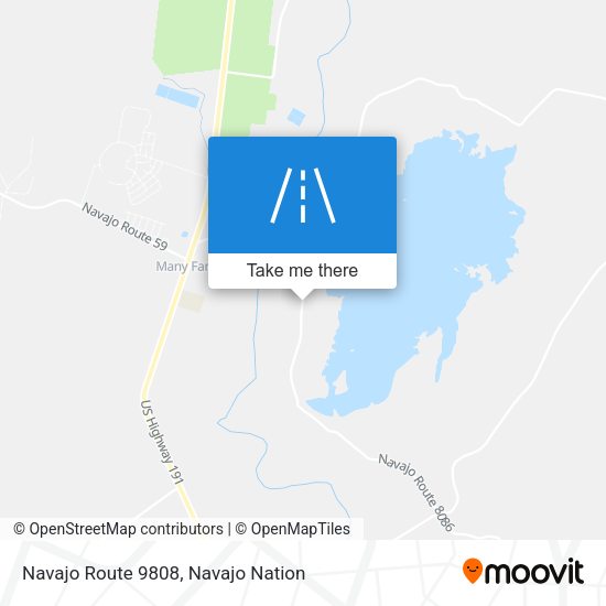 Navajo Route 9808 map