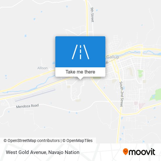 West Gold Avenue map