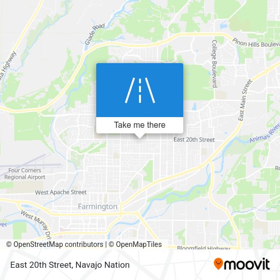 East 20th Street map