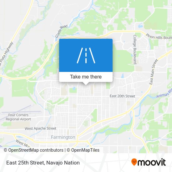 East 25th Street map