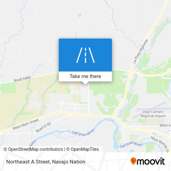 Northeast A Street map