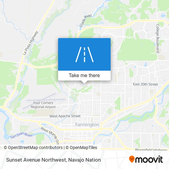 Sunset Avenue Northwest map