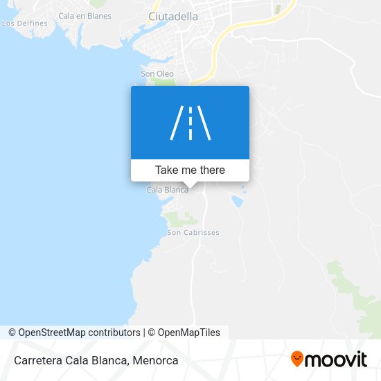 Carretera Cala Blanca map