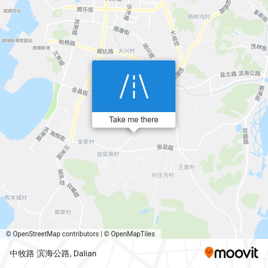 中牧路 滨海公路 map