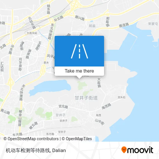 机动车检测等待路线 map