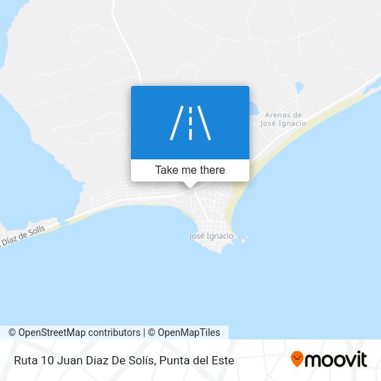 Mapa de Ruta 10 Juan Diaz De Solís