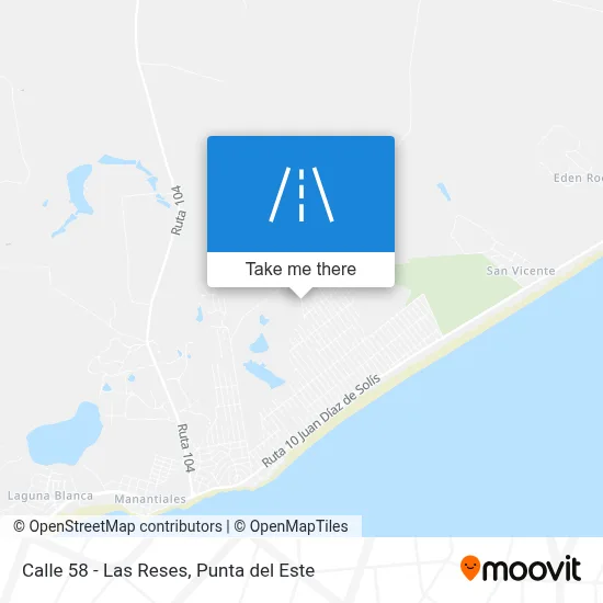 Calle 58 - Las Reses map