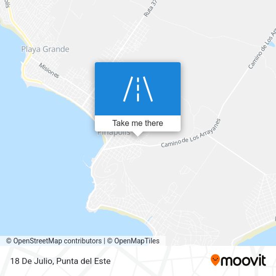 18 De Julio map