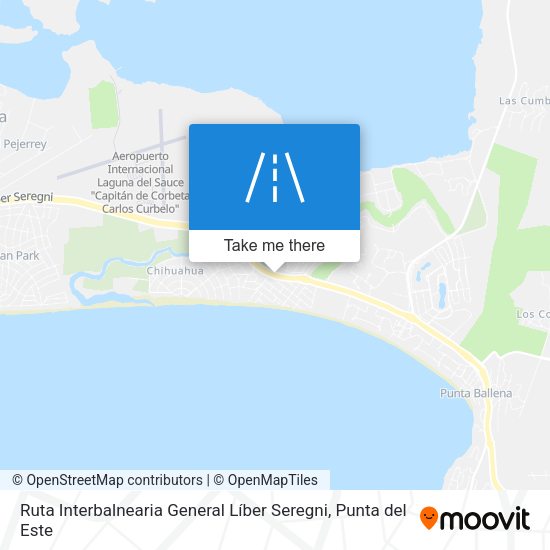 Ruta Interbalnearia General Líber Seregni map