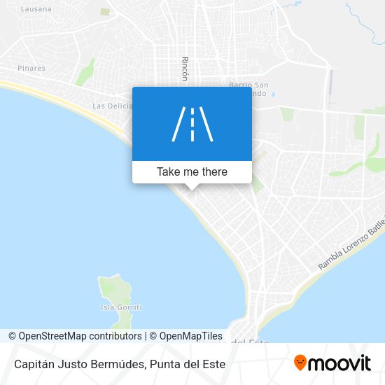 Capitán Justo Bermúdes map