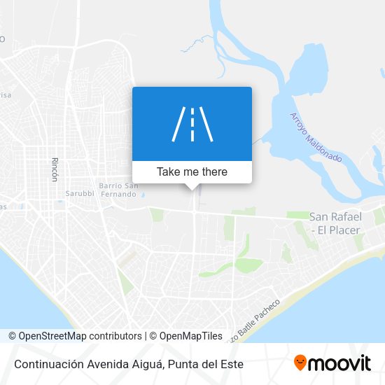 Mapa de Continuación Avenida Aiguá