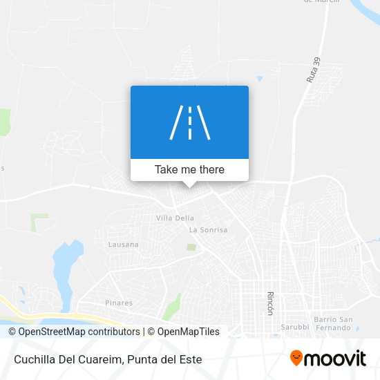Cuchilla Del Cuareim map