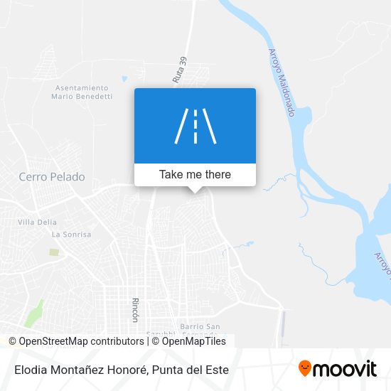 Elodia Montañez Honoré map