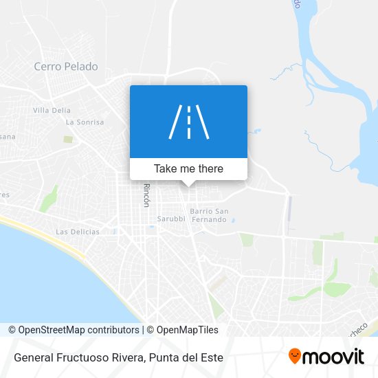 Mapa de General Fructuoso Rivera