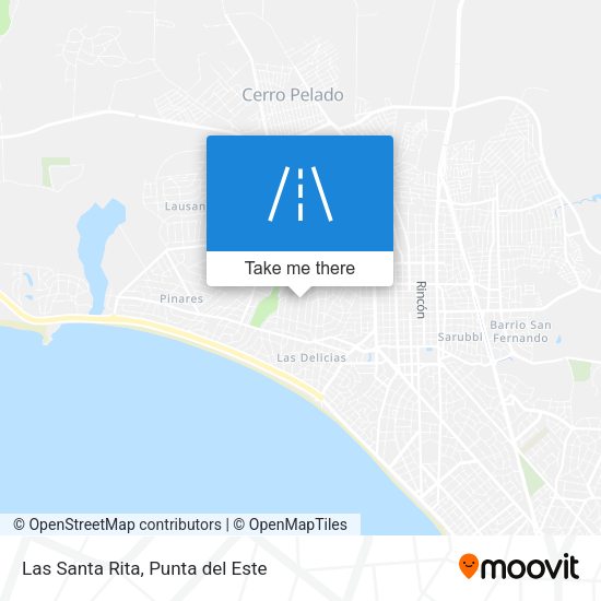 Las Santa Rita map
