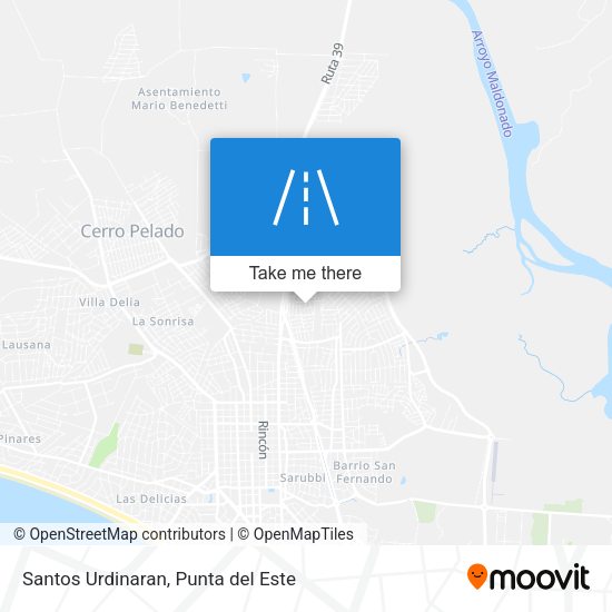 Mapa de Santos Urdinaran