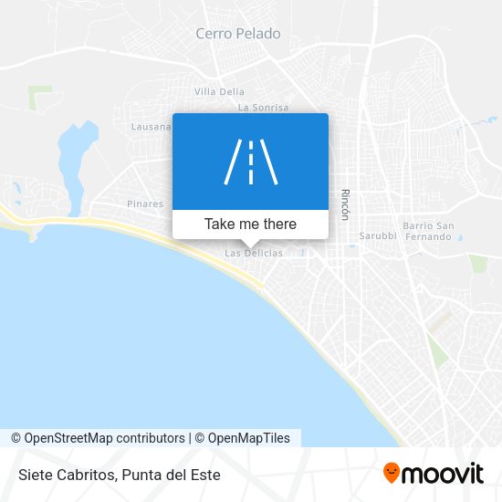 Siete Cabritos map