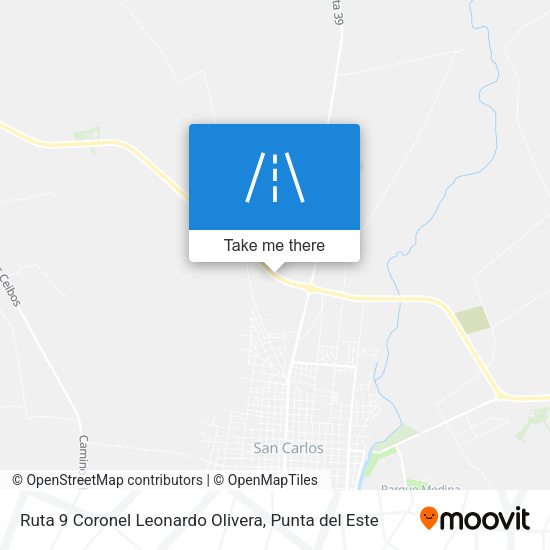 Ruta 9 Coronel Leonardo Olivera map