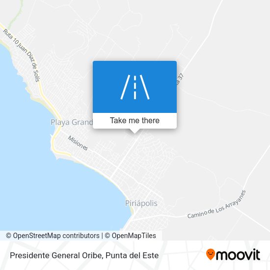Mapa de Presidente General Oribe