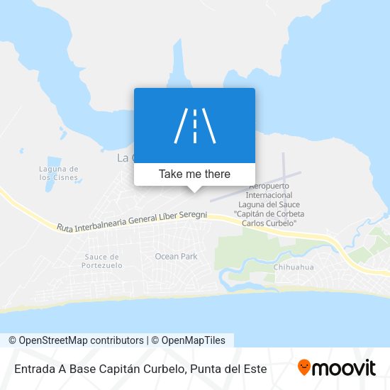 Entrada A Base Capitán Curbelo map