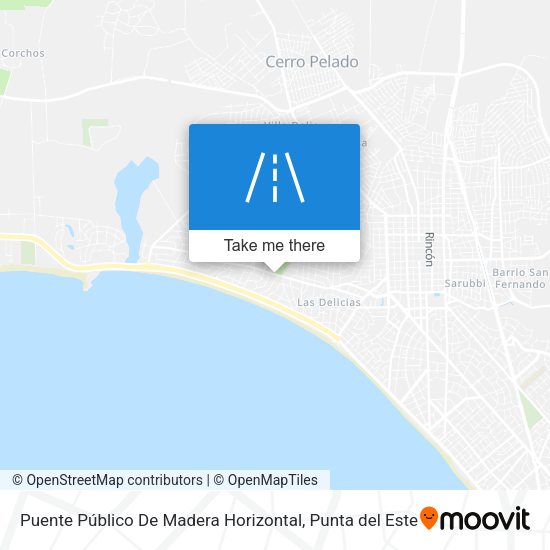 Mapa de Puente Público De Madera Horizontal