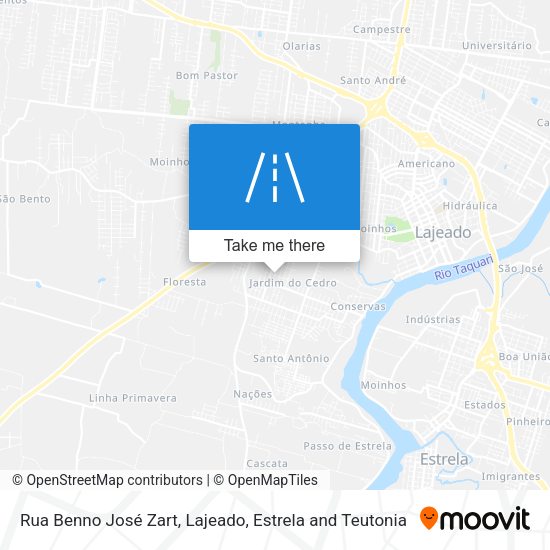 Rua Benno José Zart map