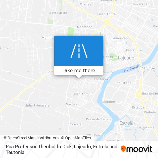 Mapa Rua Professor Theobaldo Dick