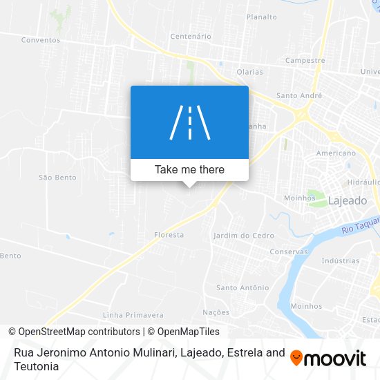 Rua Jeronimo Antonio Mulinari map