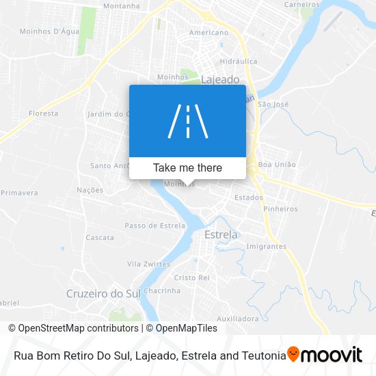 Rua Bom Retiro Do Sul map