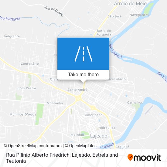Rua Pilínio Alberto Friedrich map