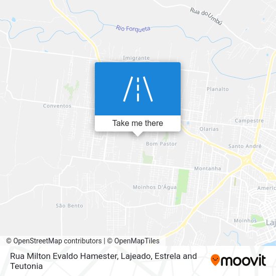 Rua Milton Evaldo Hamester map