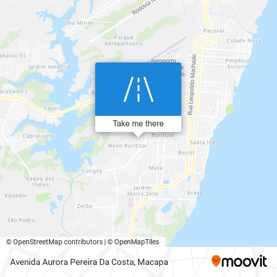 Mapa Avenida Aurora Pereira Da Costa
