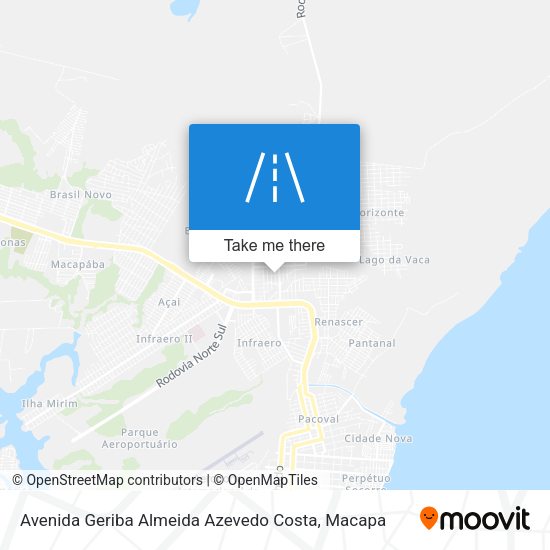 Avenida Geriba Almeida Azevedo Costa map
