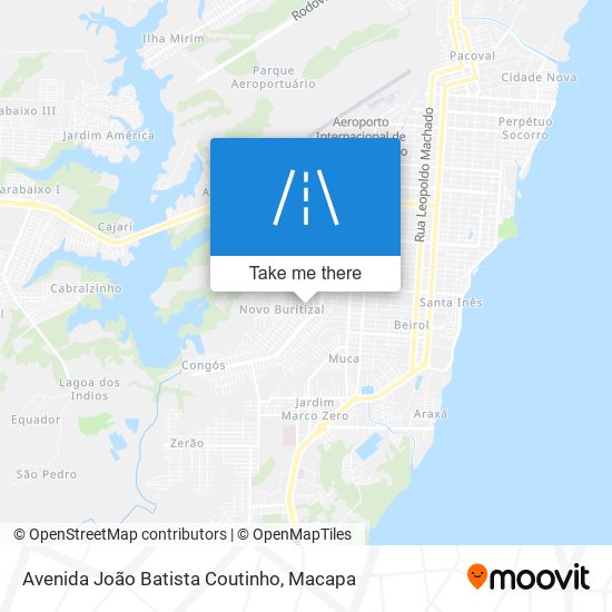 Mapa Avenida João Batista Coutinho