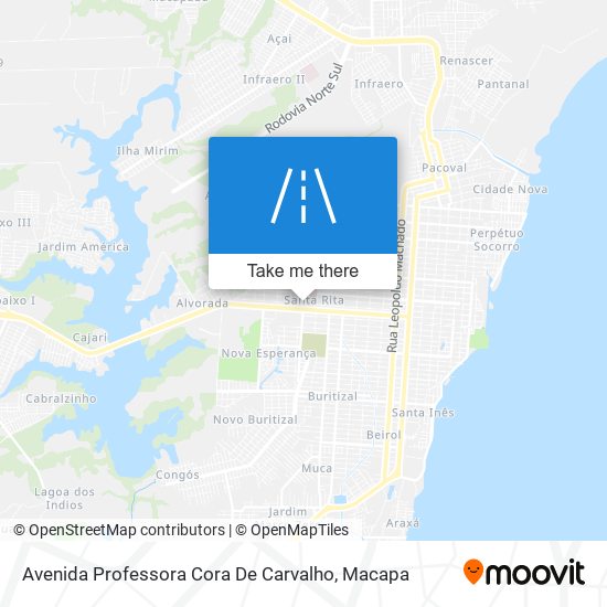 Mapa Avenida Professora Cora De Carvalho