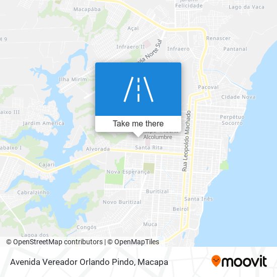 Mapa Avenida Vereador Orlando Pindo