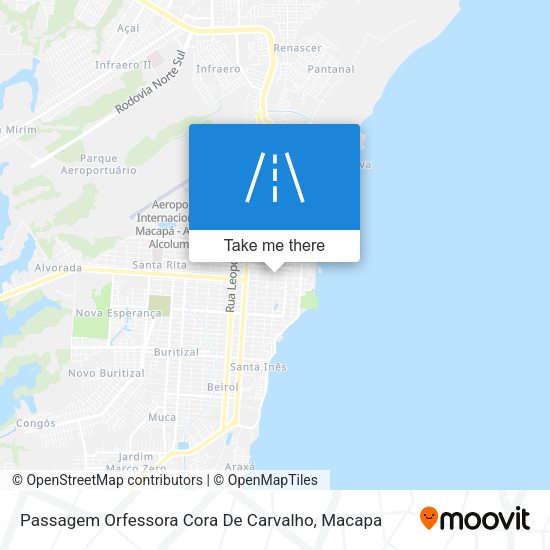 Passagem Orfessora Cora De Carvalho map