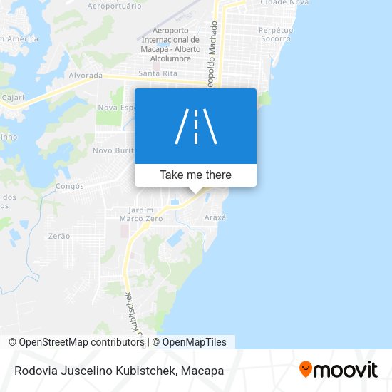 Rodovia Juscelino Kubistchek map