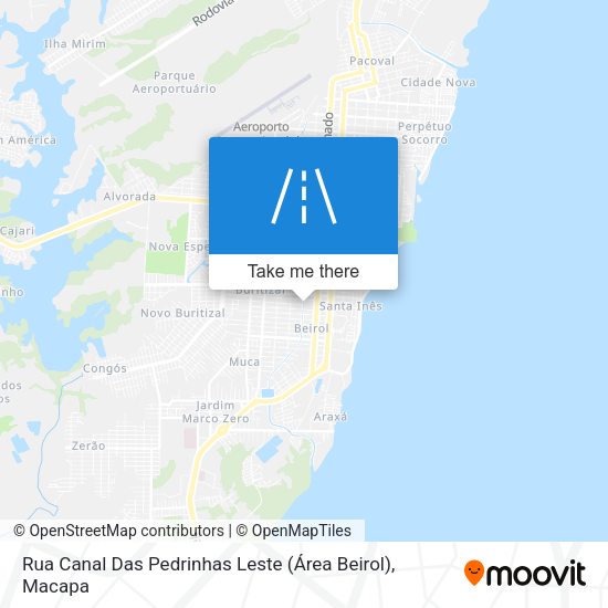 Rua Canal Das Pedrinhas Leste (Área Beirol) map