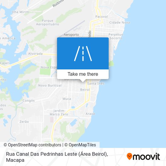 Mapa Rua Canal Das Pedrinhas Leste (Área Beirol)