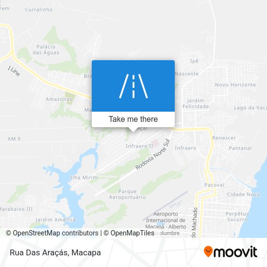Rua Das Araçás map
