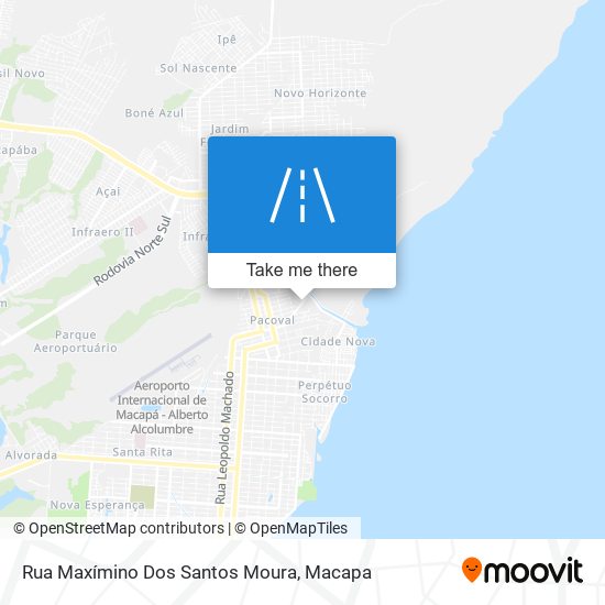Mapa Rua Maxímino Dos Santos Moura