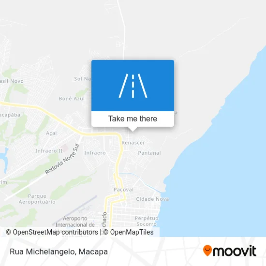 Rua Michelangelo map
